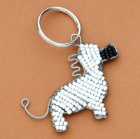 Beaded Wire Horse Key Ring