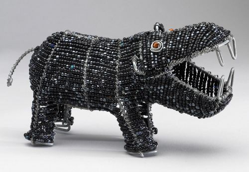 SM Beaded Wire Hippo