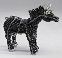 Mini Beaded Wire Horse