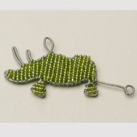 Beaded Wire Rhino