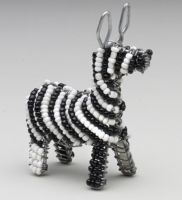 Mini Beaded Wire Zebra