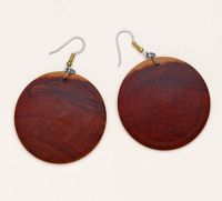Wood Disk Earrings