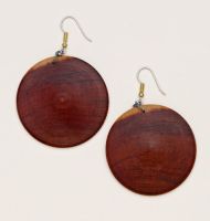Wood Disk Earrings