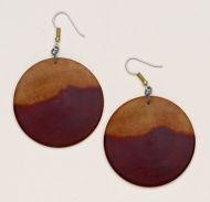 Wood Disk Earrings