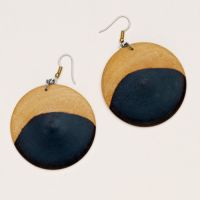 Wood Disk Earrings